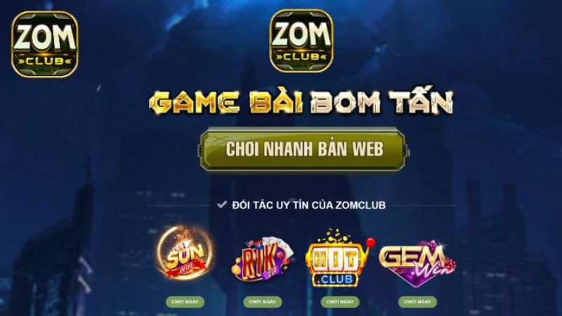 Giới thiệu về sảnh game bài Zomclub