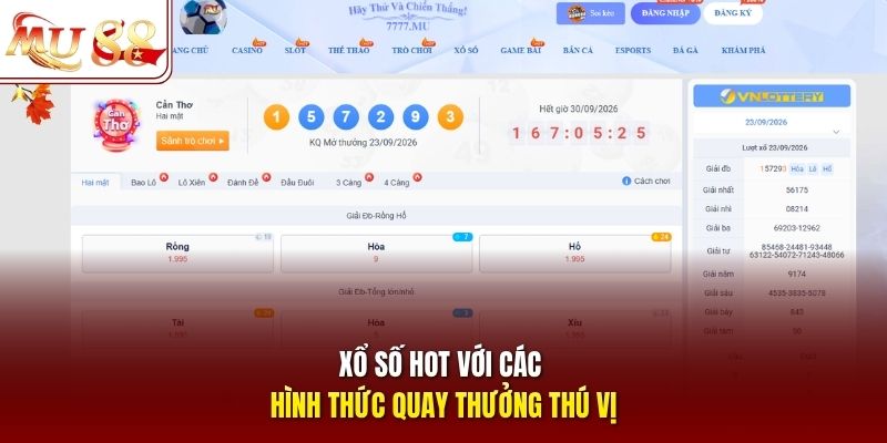 Xổ số hot với các hình thức quay thưởng thú vị